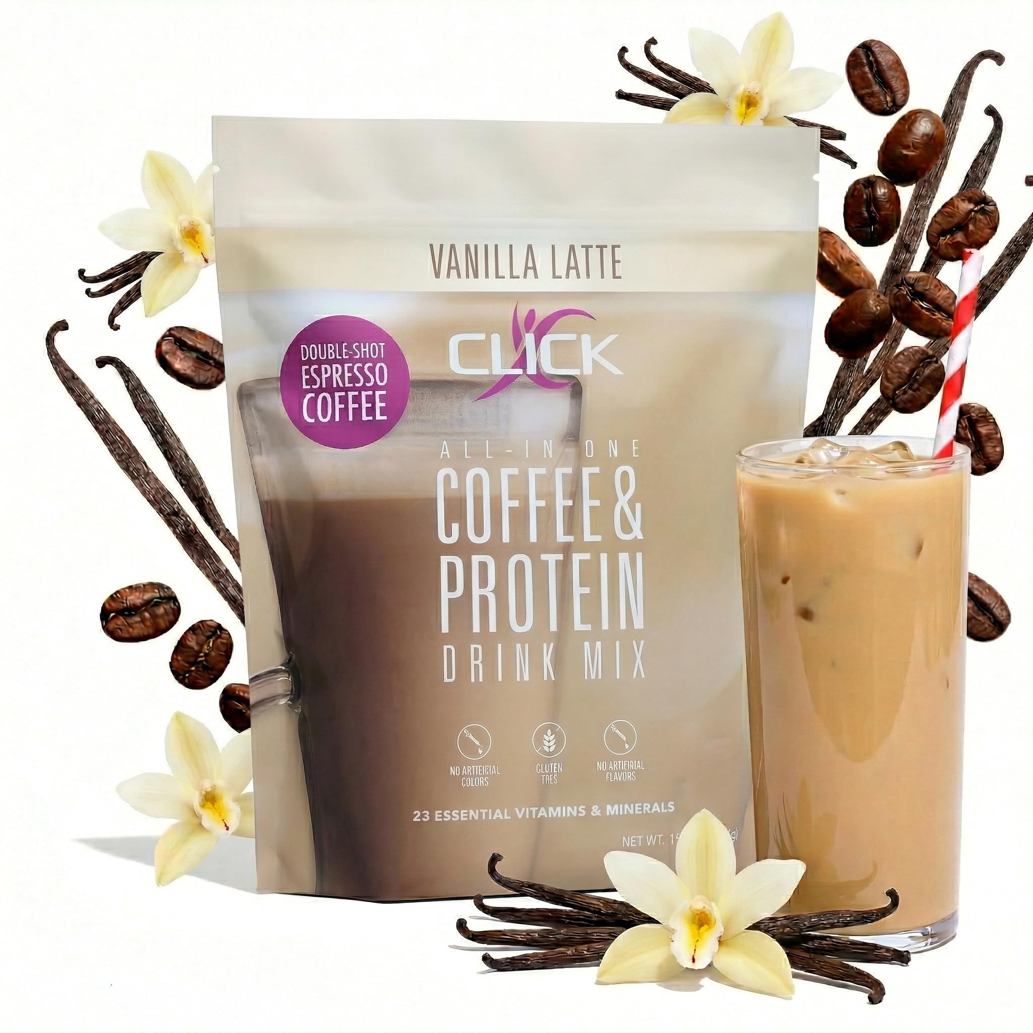 Amazon.com: Click Coffee Protein Powder | Double Shot Espresso